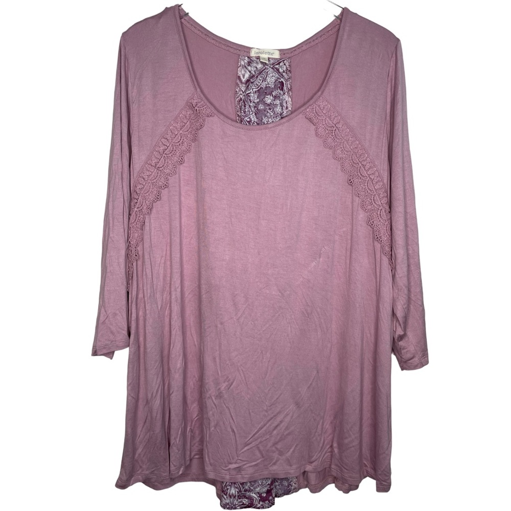 Purple Loralette Lace Top